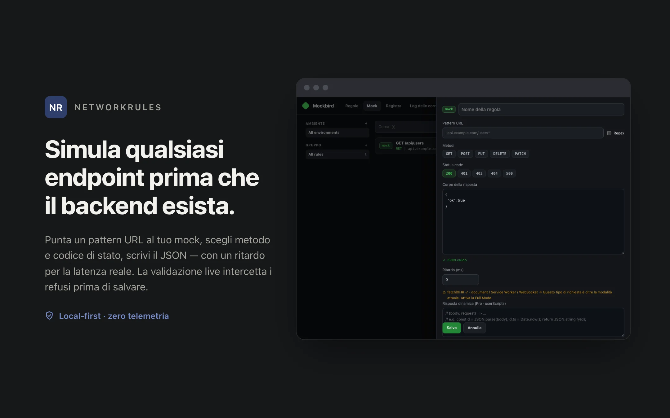 NetworkRules — editor