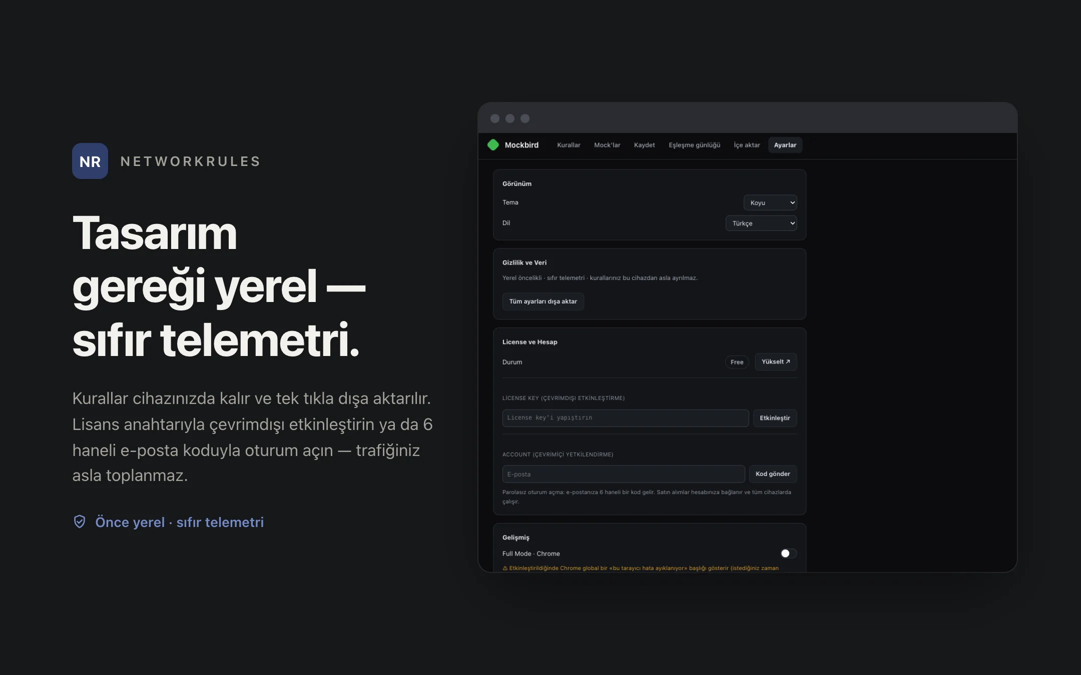NetworkRules — settings