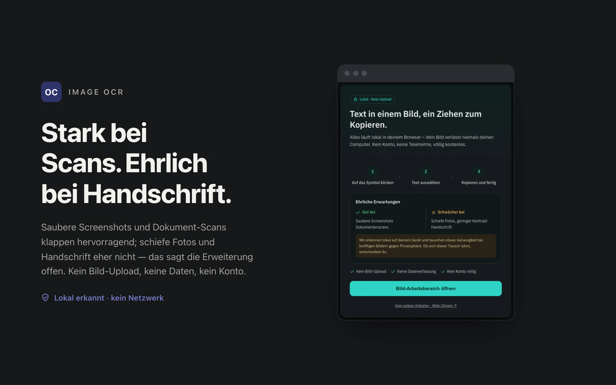 Image OCR — onboarding