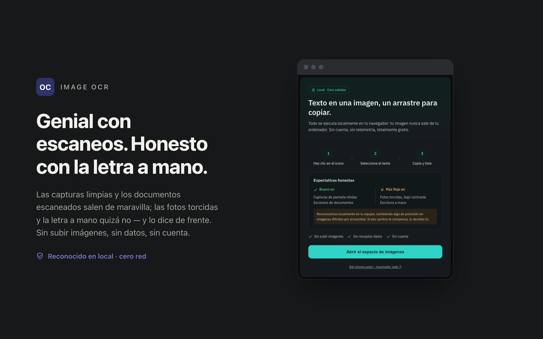 Image OCR — onboarding