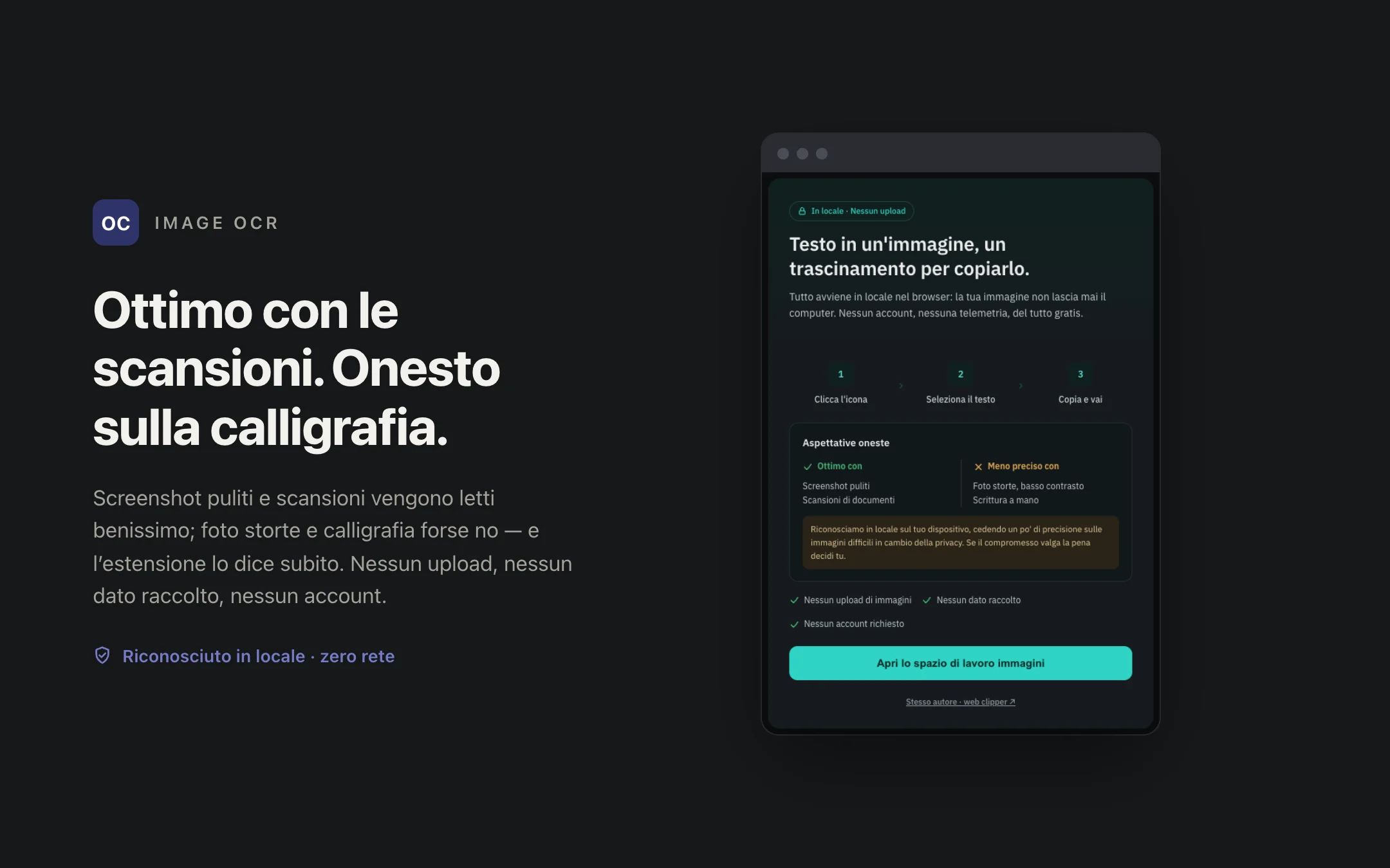 Image OCR — onboarding
