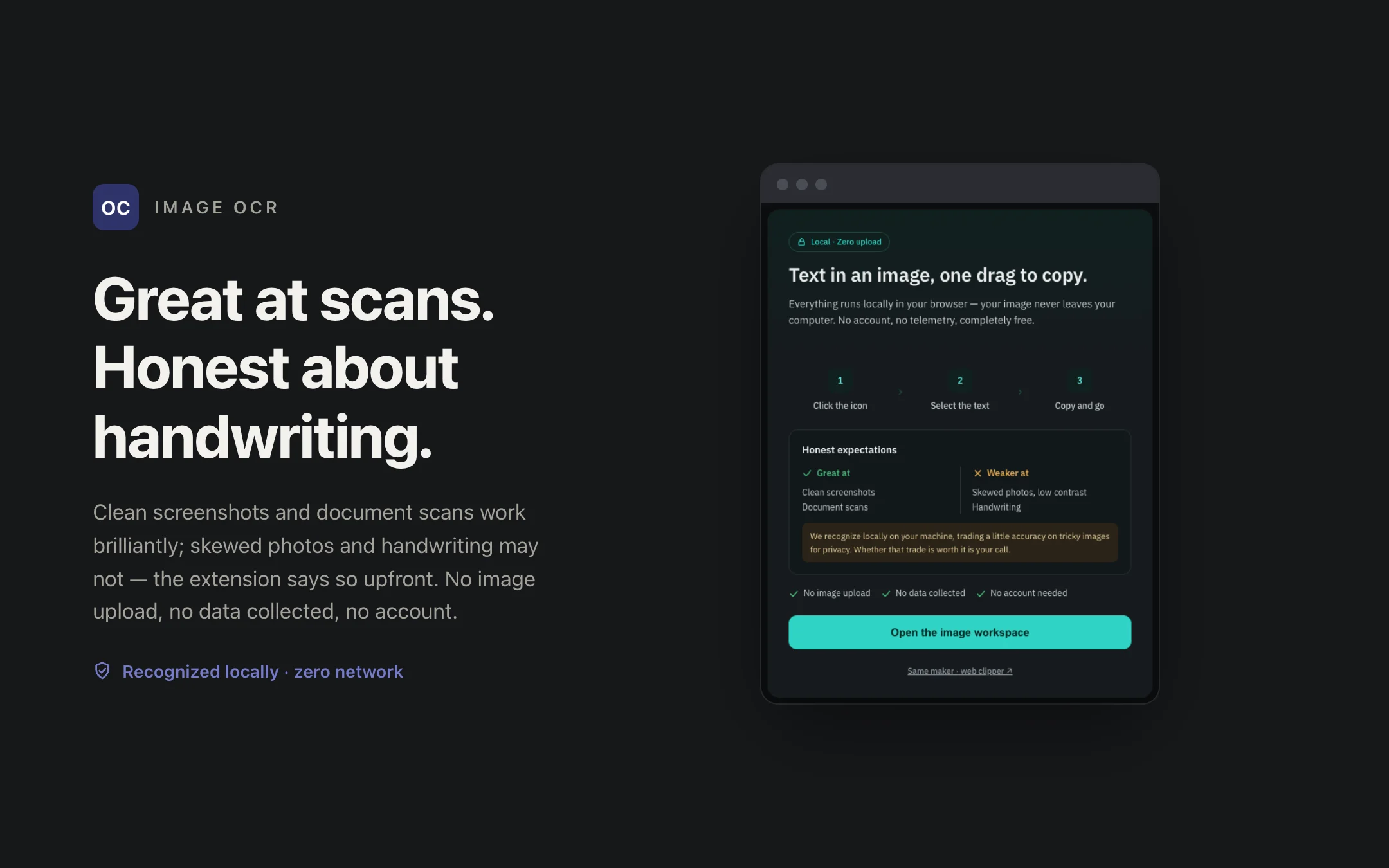 Image OCR — onboarding