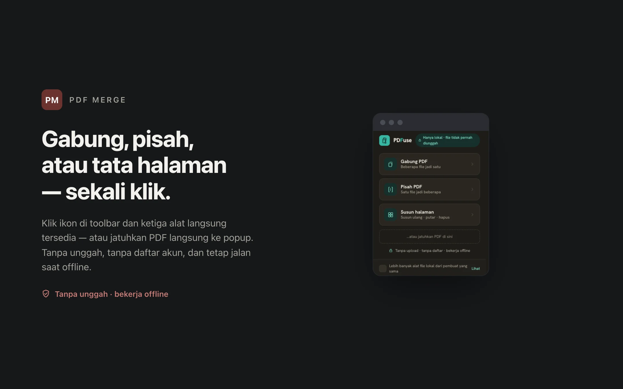 PDF Merge — popup