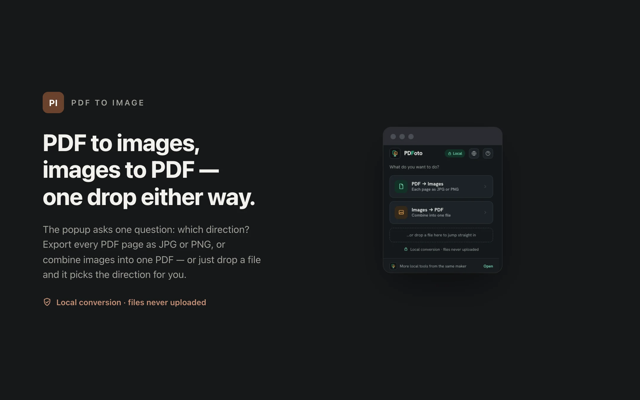 PDF to Image — popup