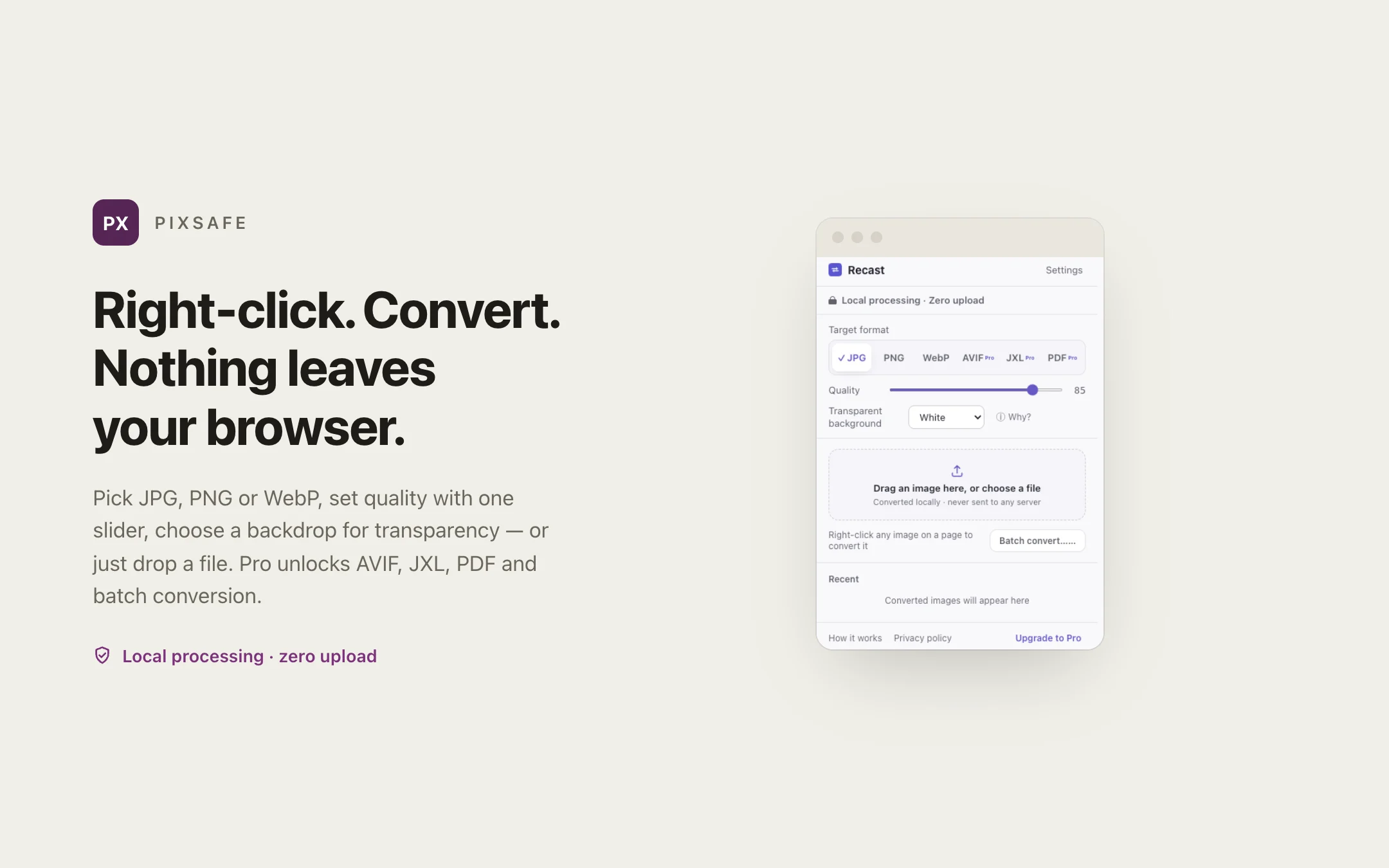 Image Converter — popup