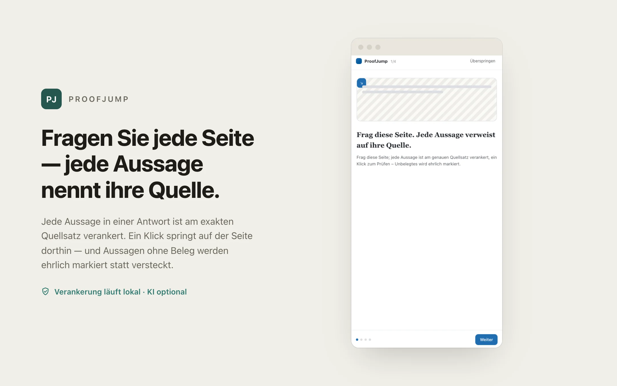 ProofJump — sidepanel