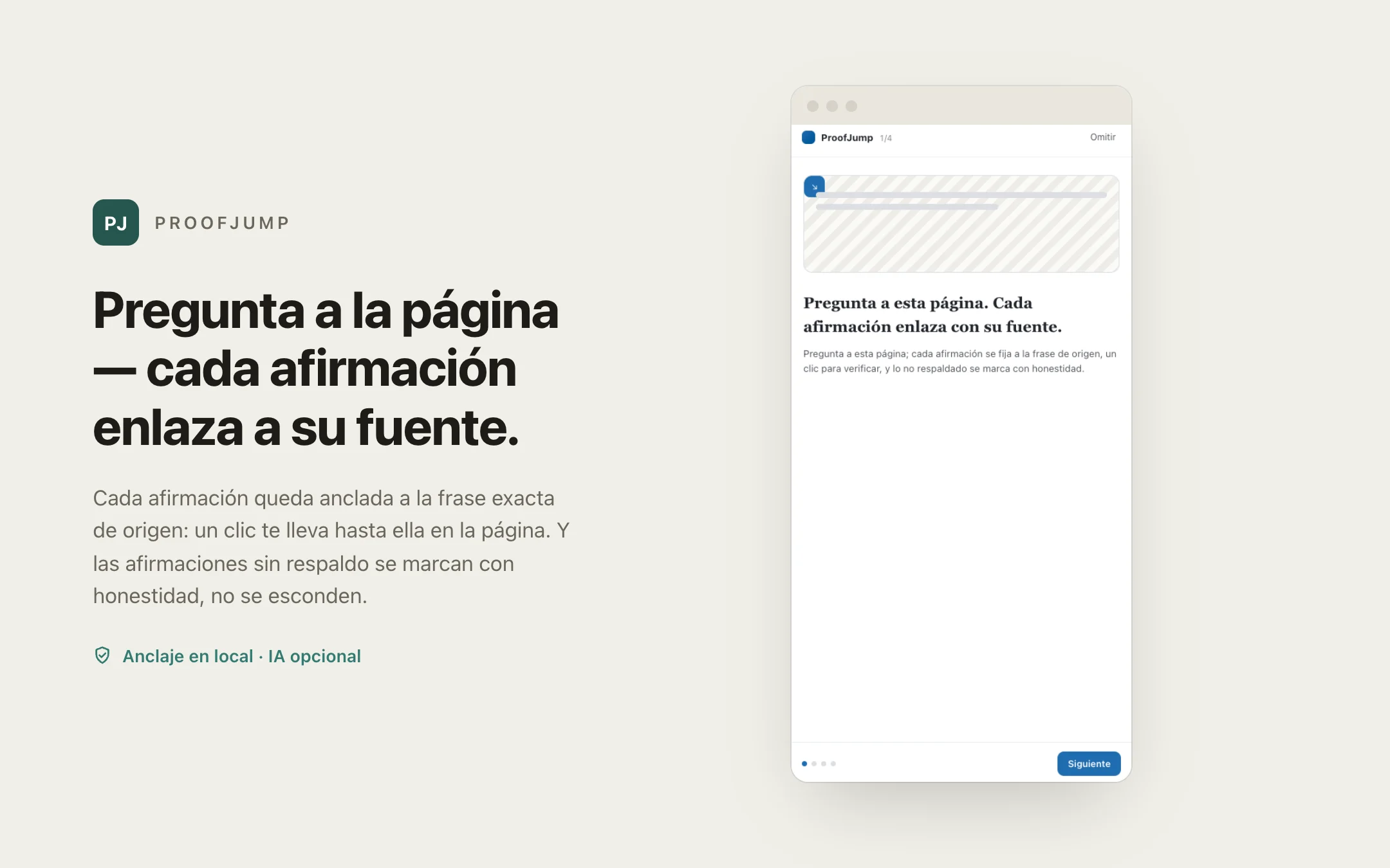 ProofJump — sidepanel