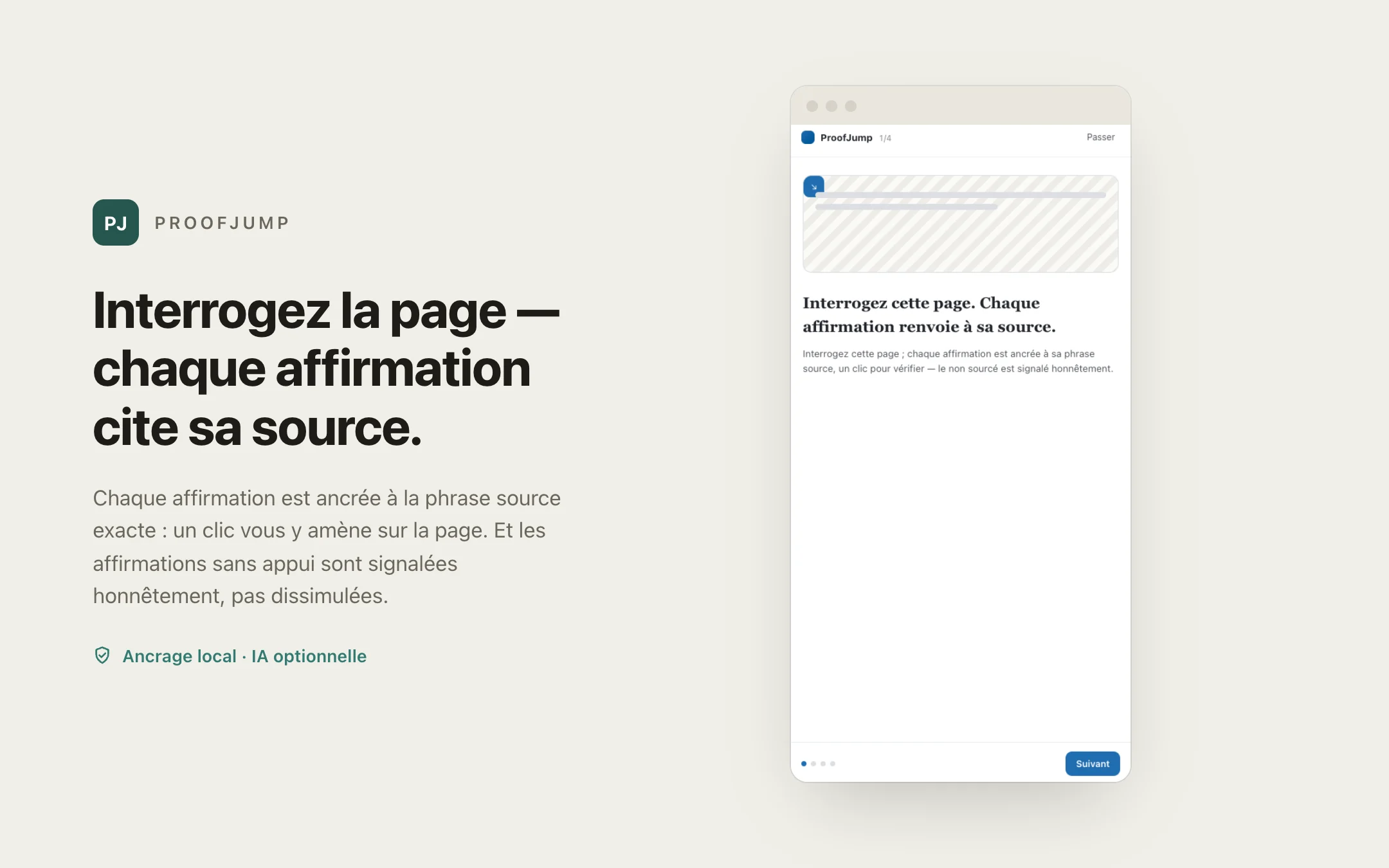 ProofJump — sidepanel