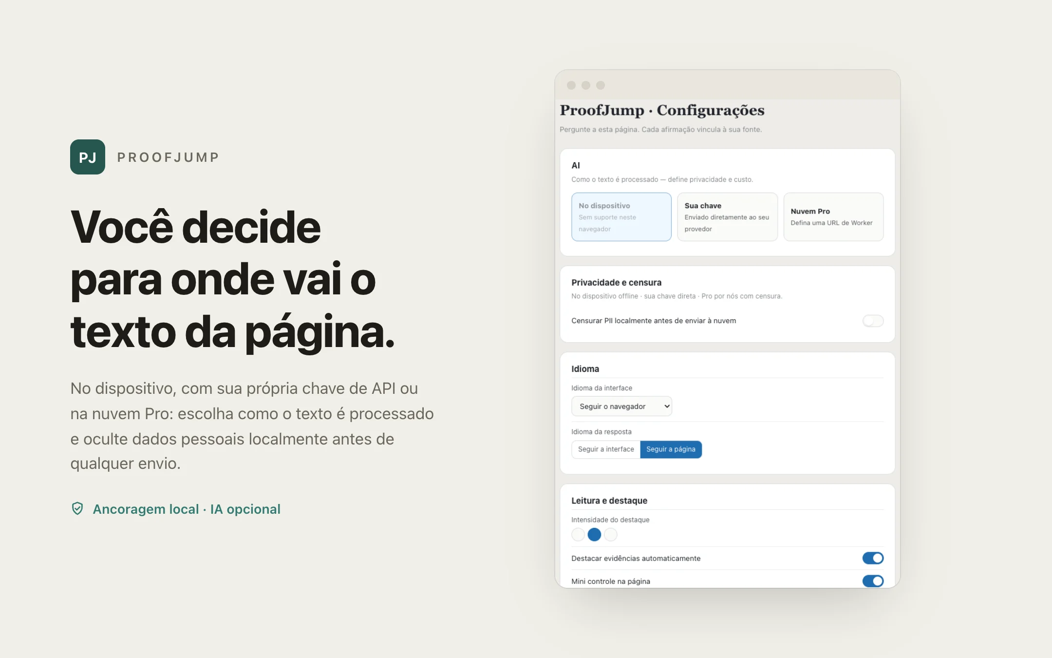 ProofJump — options