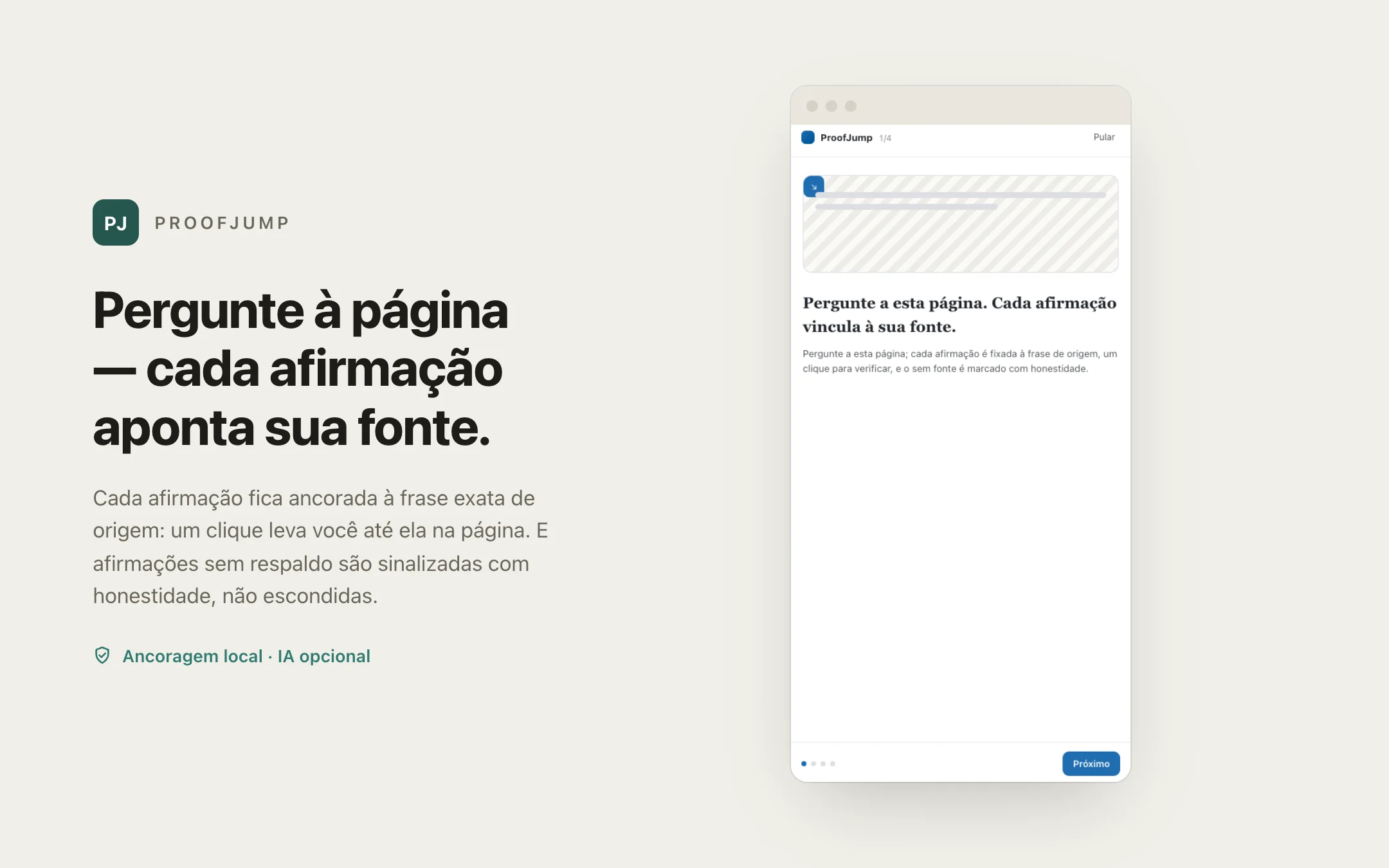 ProofJump — sidepanel