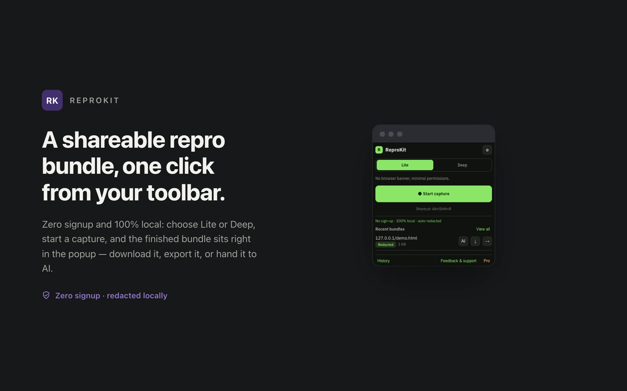 ReproKit — popup