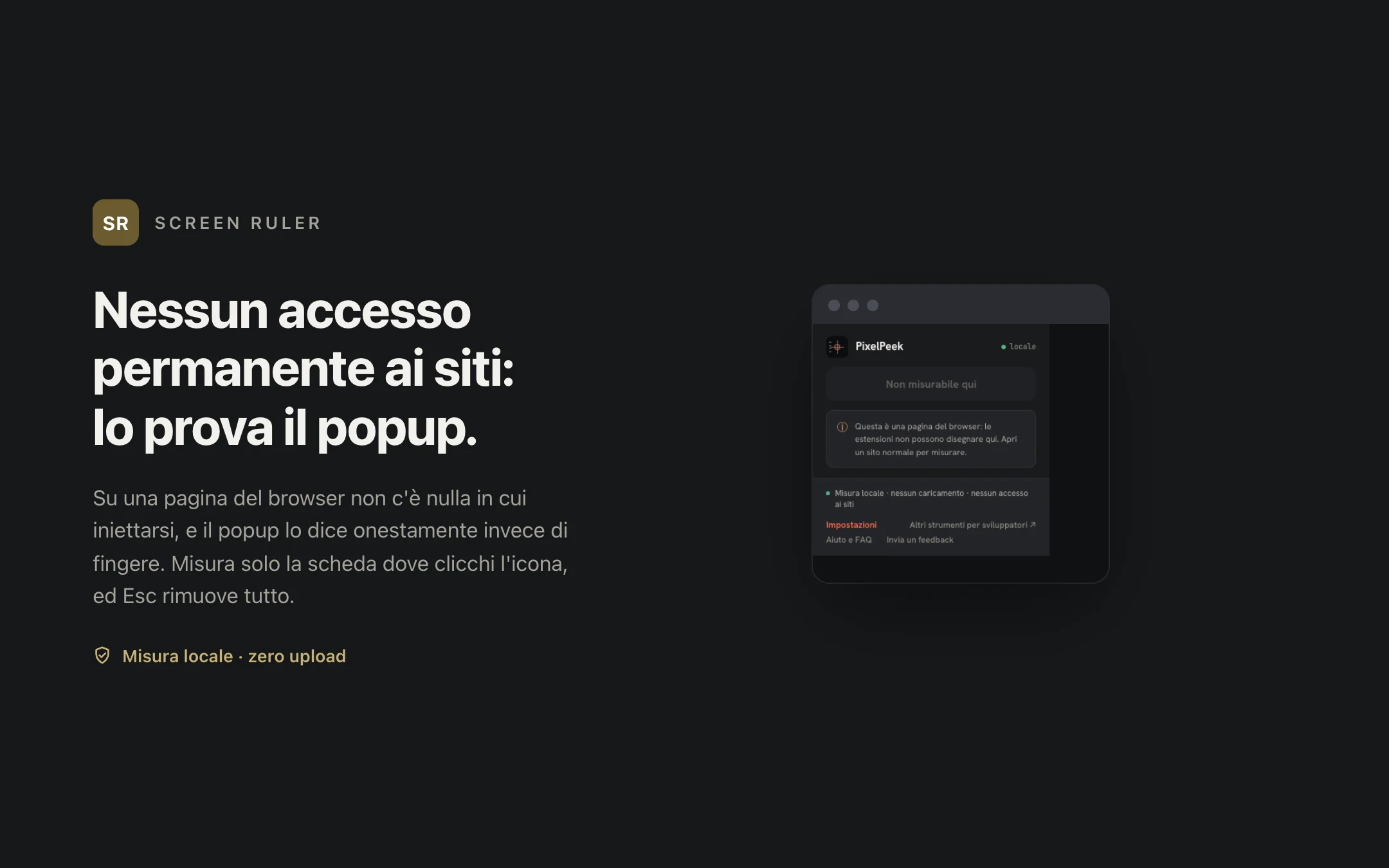Screen Ruler — popup