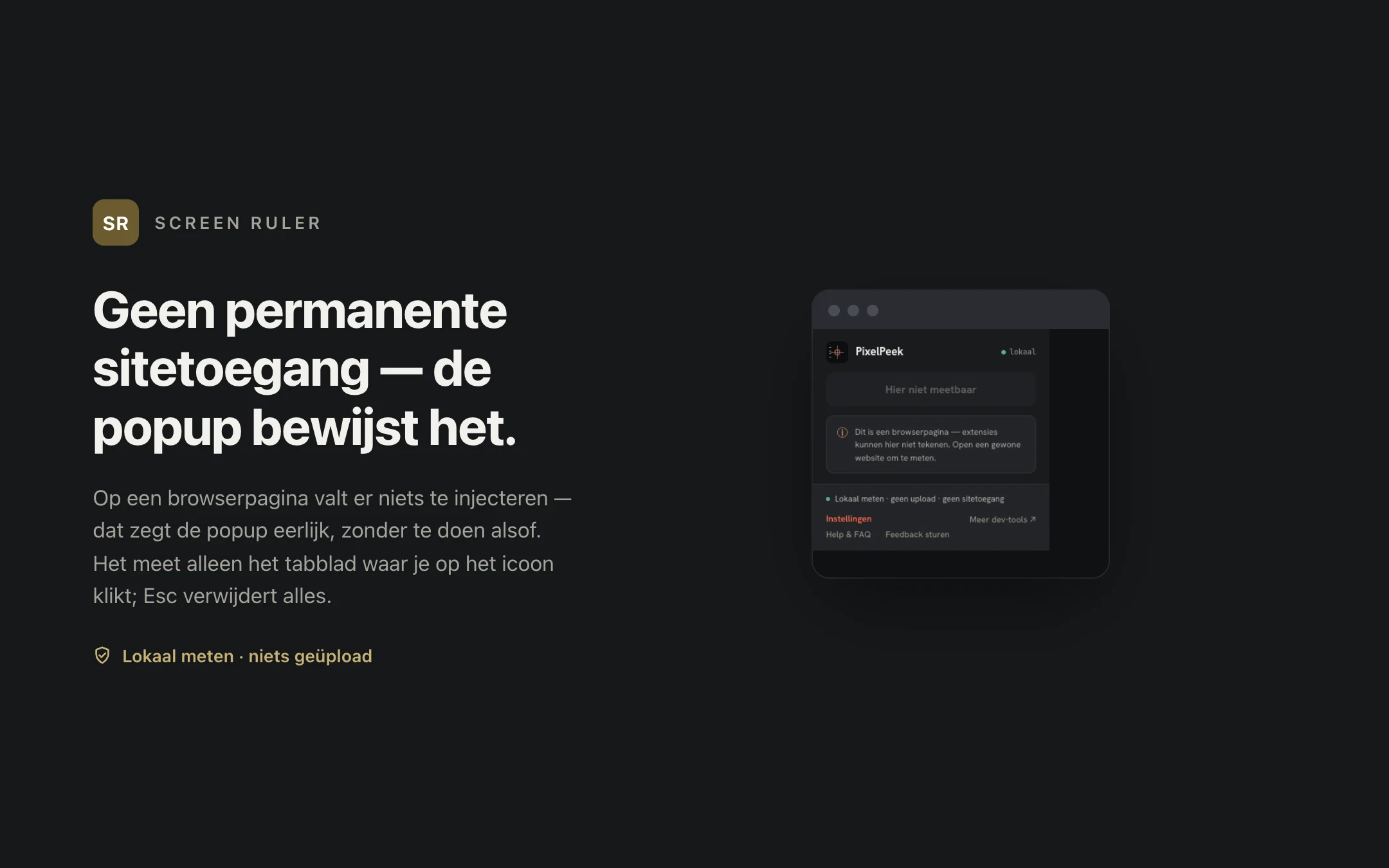 Screen Ruler — popup