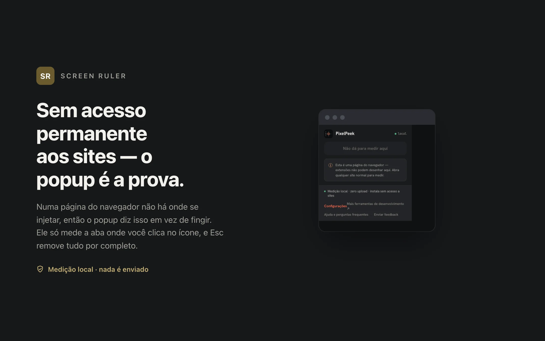 Screen Ruler — popup