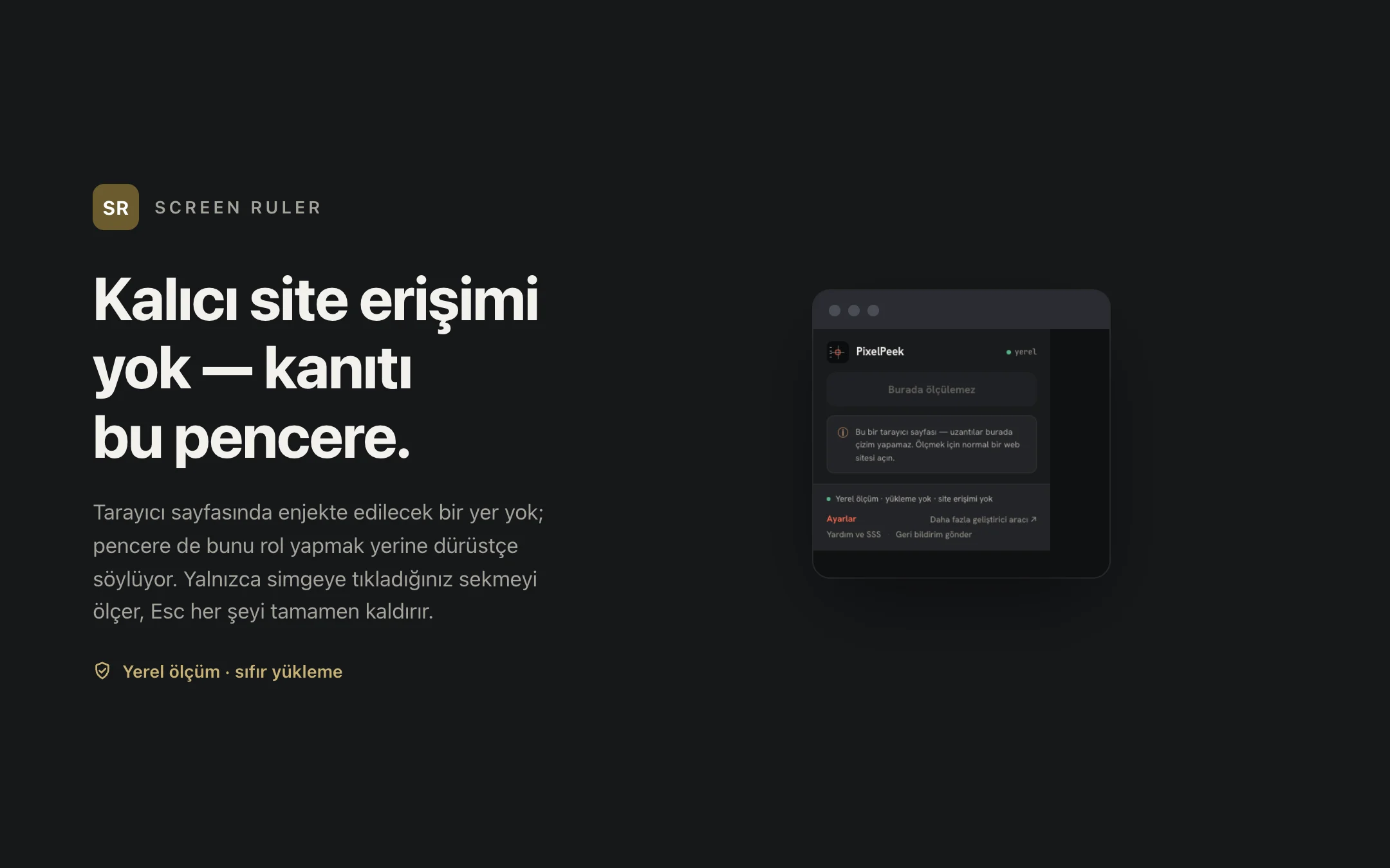 Screen Ruler — popup