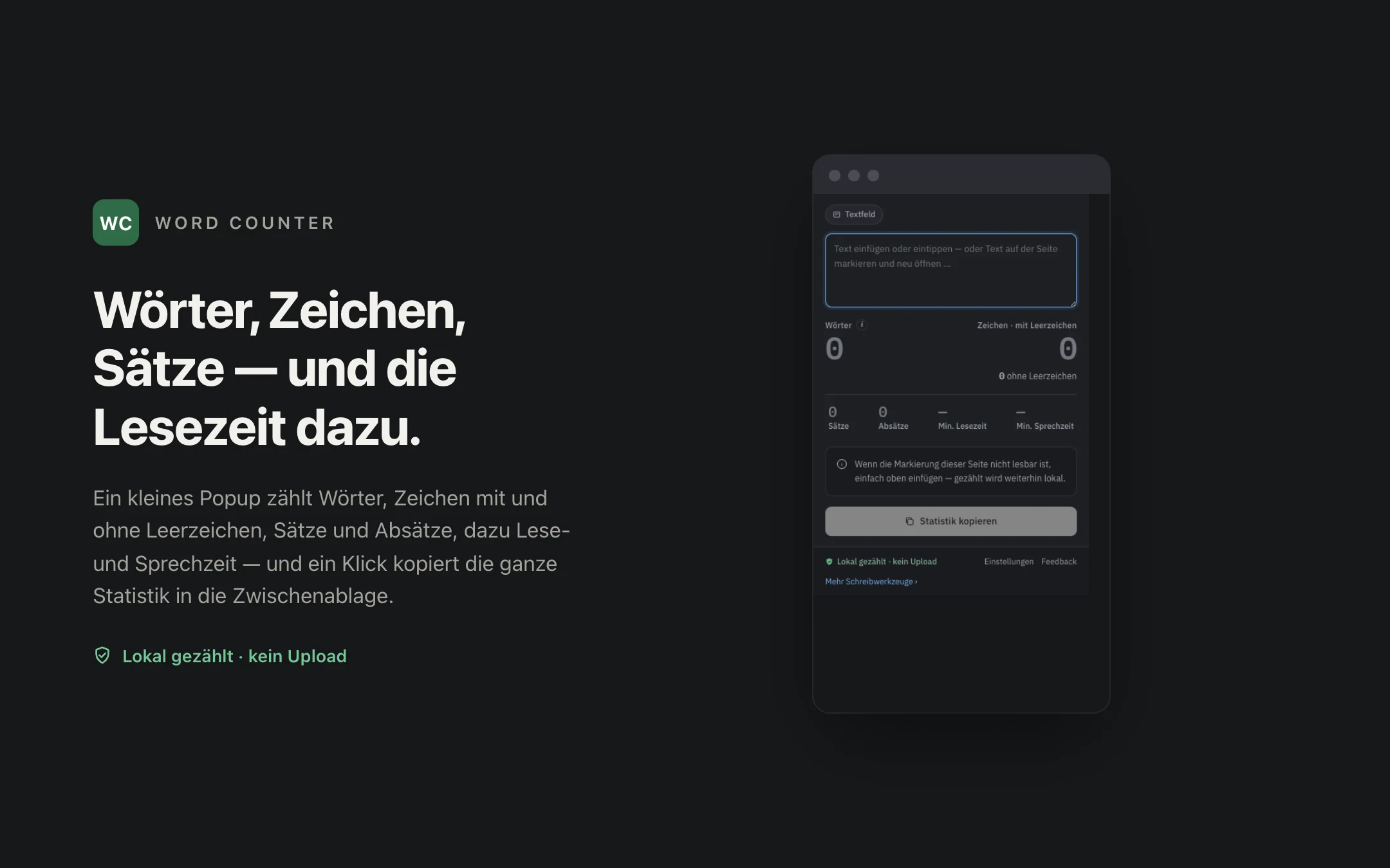 Word Counter — popup