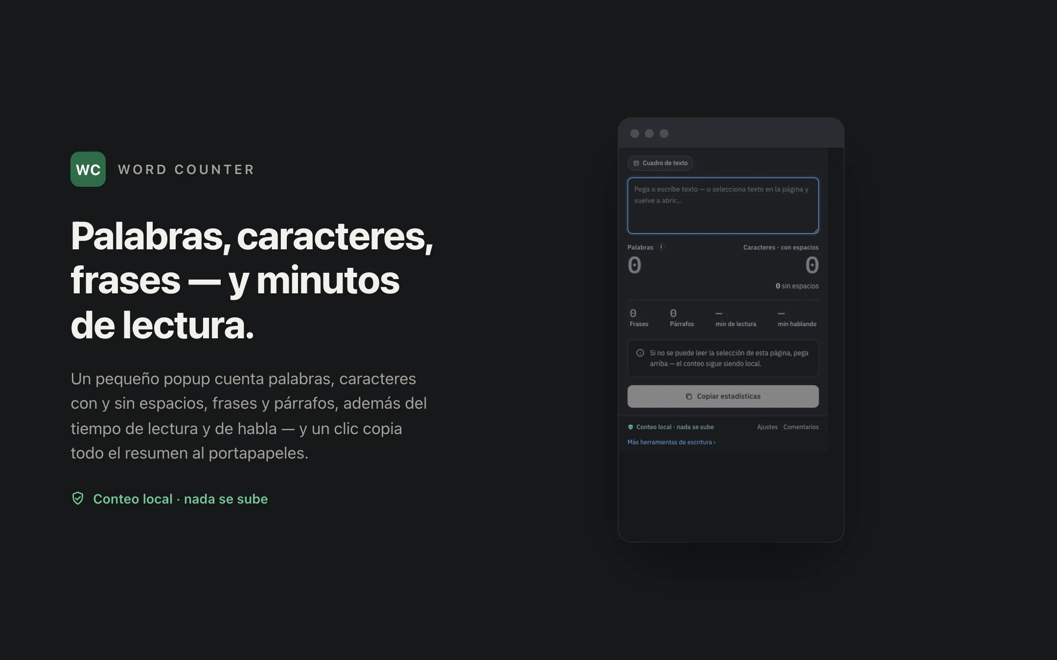 Word Counter — popup