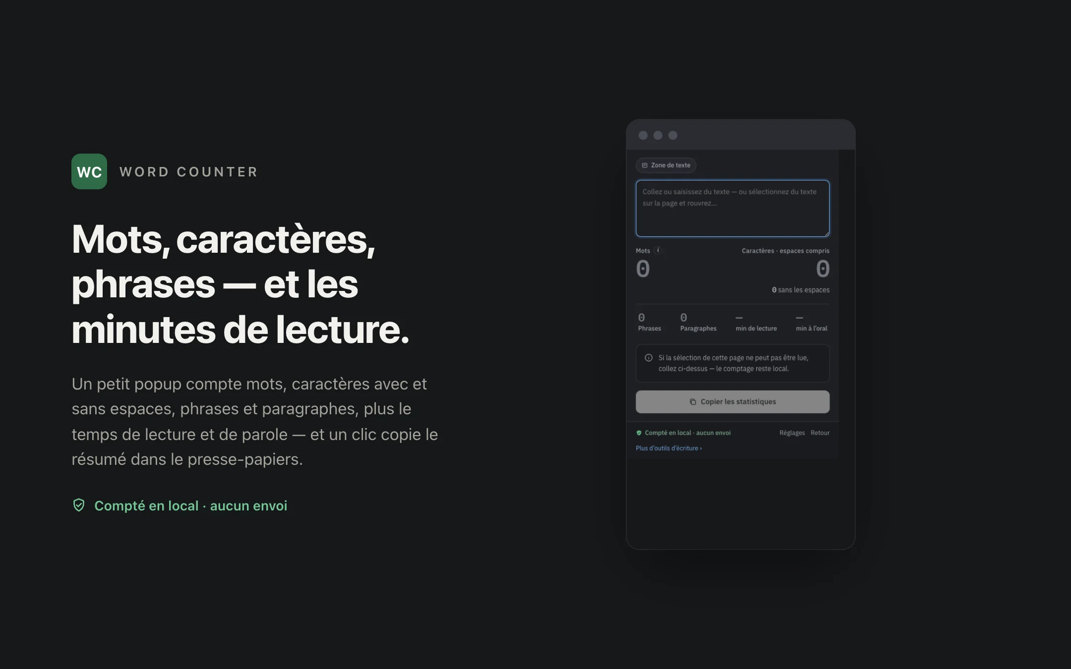 Word Counter — popup