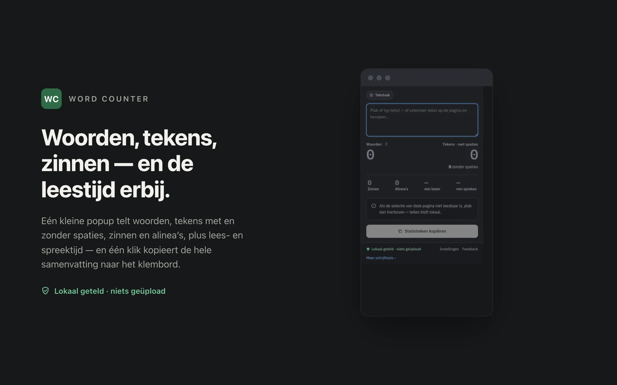 Word Counter — popup
