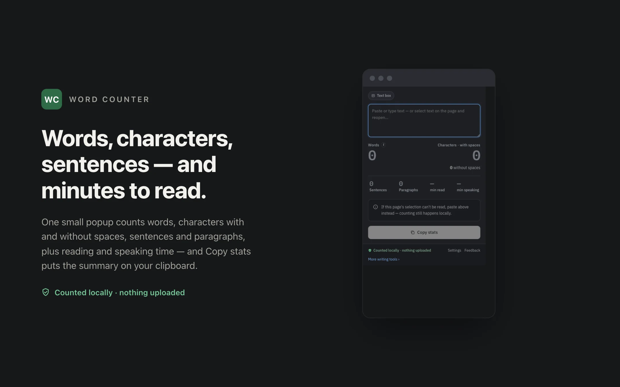 Word Counter — popup